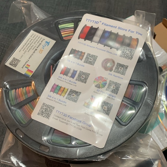 TTYT3D  True Shine Multi color 3D Printer Filament - 1.75mm 3D Printing - Picture 3 of 5